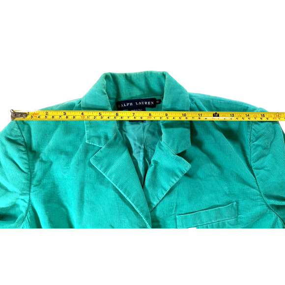 Ralph Lauren Rugby Jacket Cotton Teal Blazer Size 10 - Picture 10 of 12
